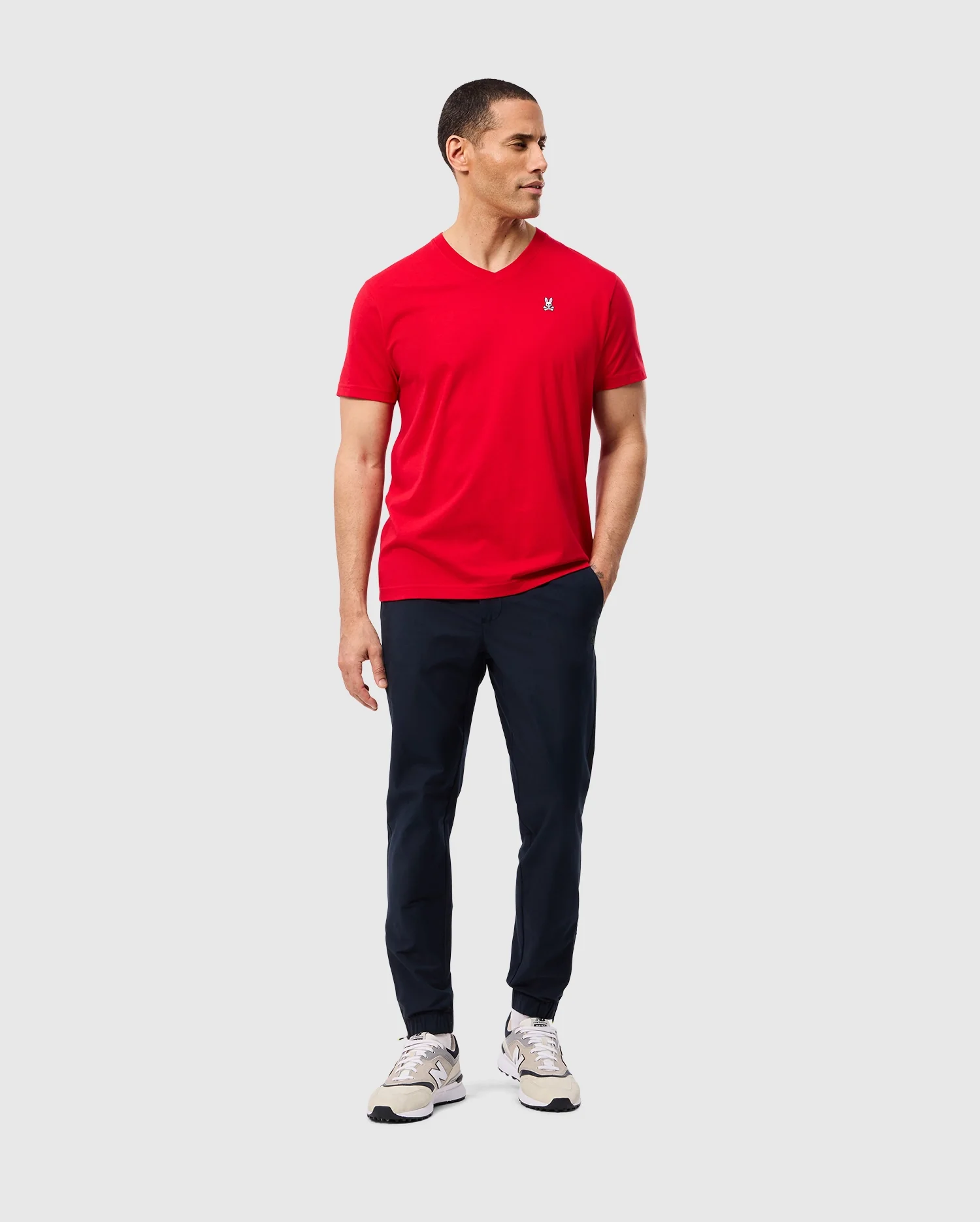 MENS CLASSIC V NECK TEE - B6U100CRPC - Image 7